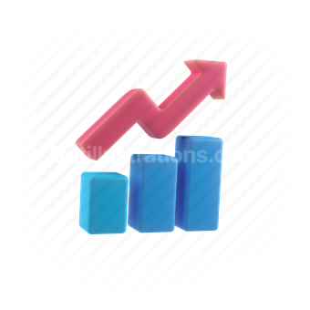 analytics, graph, chart, increase, up, arrow, bar chart